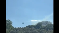 Incendio sulla collina sopra Ressora 04-07-2026