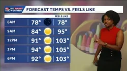 Feeling like 108+ in your Thursday New Orleans forecast