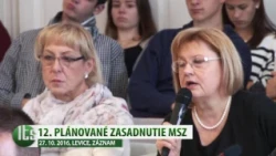 12 plánované zasadnutie MSZ v Leviciach