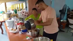 Parsad with Pundit Sunil Seetahal Maharaj in Berbice, Guyana