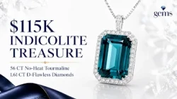 56 CT No-Heat Indicolite Tourmaline Pendant | $115K Collector Gem | Gem Shopping