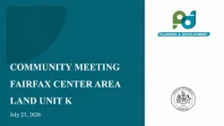 Land Unit K Plan Amendment Community Meeting: July 23, 2026