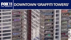 Cleanup begins at infamous downtown Los Angeles 'grafitti towers'