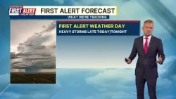First Alert Weather Day Sunday for heavy rain, storms in the afternoon and overnight