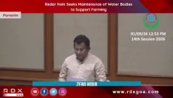 Kedar Naik Seeks Maintenance of Water Bodies to Support Farming