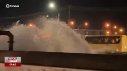 Compesa pipeline bursts, debris hits buses, and neighborhoods in four cities are left without water