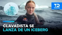 This is what Molly Carlson's historic iceberg jump in Canada looked like