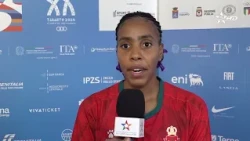 Mediterranean Games "Taranto 2026" - Athletics.. Moroccan Souad El Haddad after winning the medal
