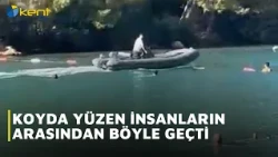 THIS IS HOW IT PASSED THROUGH PEOPLE SWIMMING IN THE BAY