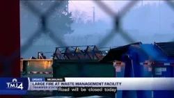 Large fire forces waste management facility closed