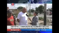 Residents and business owners at KM 11 of the Barquisimeto-Duaca Intercomunal Avenue report sewag...