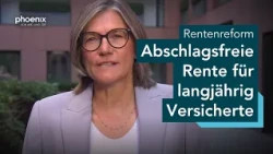 phoenix tagesgespräch mit Christiane Benner zur Debatte über die Rentenreform | 12.08.26