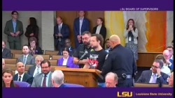 Student protester kicked out of LSU Board meeting