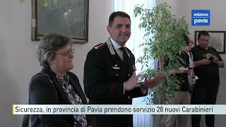 Security: 28 New Carabinieri Begin Service in the Province of Pavia