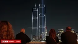ドローンの光でツインタワー再現、9/11攻撃から25年　米ニューヨーク