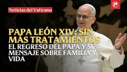 Pope Leo XIV needs no further treatment and reaffirms the value of marriage and life