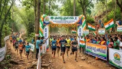 🌳 Forest Trail Run in Mancherial! 🏃‍♂️ Poster Unveiling.. Supported by Mandamarri Runners...| BT