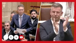 Belefojtották a szót Hankó Balázsba, kivonult a Fidesz a parlament üléséről