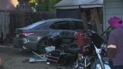 Stockton home damaged after vehicle crashes into the residence