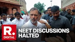 Rahul Gandhi & Congress Disrupt NEET Discussions in Parliament | Lok Sabha