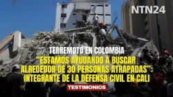 "We are helping to search for around 30 people": Civil Defense member in Cali