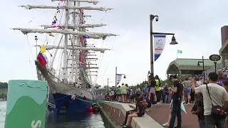 Crowds of people enjoy another day of Sail 250 Sunday
