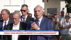 L'hommage du maire de Saint-Médard-en-Jalles aux deux pompiers décédés lors d'une intervention