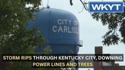 Storm rips through Kentucky city, downing power lines and trees