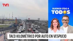 Now: massive traffic jam due to vehicle blocking Vespucio | Good morning everyone