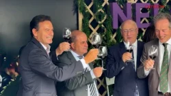 Montenegro is a fan of Dão wine and came to inaugurate the Wine Fair in Nelas