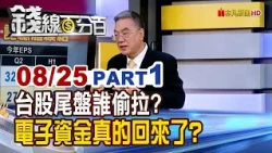 《台股尾盤誰偷拉? 電子資金真的回來了?》【錢線百分百】20260825-1│非凡財經新聞│