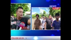 নাজিৰাত বানাক্ৰান্ত ৰাইজৰ মাজত অভিনেতা যতীন বৰা।
