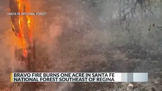 Fire crews work to extinguish Bravo Wildfire in Santa Fe National Forest