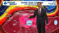 Temperatures get hotter as high pressure builds in
