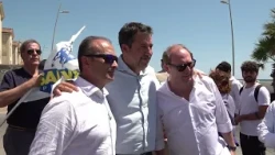 Ostia, Minister Salvini's inspection of the former Vittorio Emanuele III colony