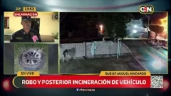 Stolen vehicle found completely incinerated in Encarnación