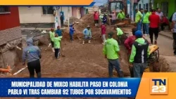 Mixco Municipality reopens passage in Colonia Pablo VI after replacing 6 pipes due to sinkholes