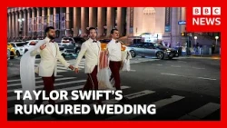 Taylor Swift's rumoured wedding celebrations begin with star-studded New York event | BBC News