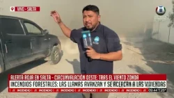 Urgente: Un incendio de pastizales avanza sobre Barrio Pucará y amenaza viviendas