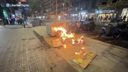 Disturbios en Barcelona: 128 detenidos, 23 comercios vandalizados y una noche de incendios y saqueos