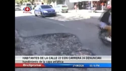 Residents of 22nd Street and 24th Avenue report road collapse