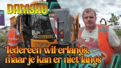 Patrick zit op de veegwagen en hekelt fietsers - PITSTOP