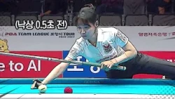Did Choi Hye-mi fall off the billiard table??? A falling accident in billiards too... | Best Mome...
