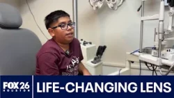 Contact lens helps Houston boy’s eyes match