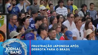Japoneses se frustram após eliminação para o Brasil na Copa  | Jornal da Band