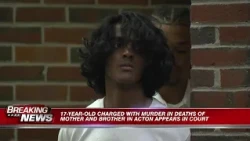 17-year-old charged with murder in deaths of mother, brother appears in court
