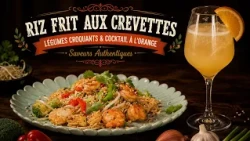 La Table de Maria: Riz Frit aux Crevettes | Légumes Croquants & Cocktail à l'Orange