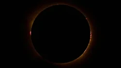 Aerial footage captures total solar eclipse over Spain