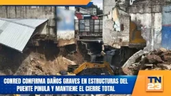 CONRED confirms severe damage to Pinula Bridge structures and maintains total closure