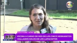 Neighbor Caring for Two of the Five Siblings Found Alone in Lapachitos - La Tele con Vos